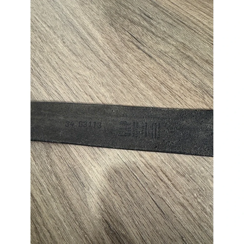 Gap Mens Black Genuine Leather Casual Dress‎ Belt Silver Buckle Size 34